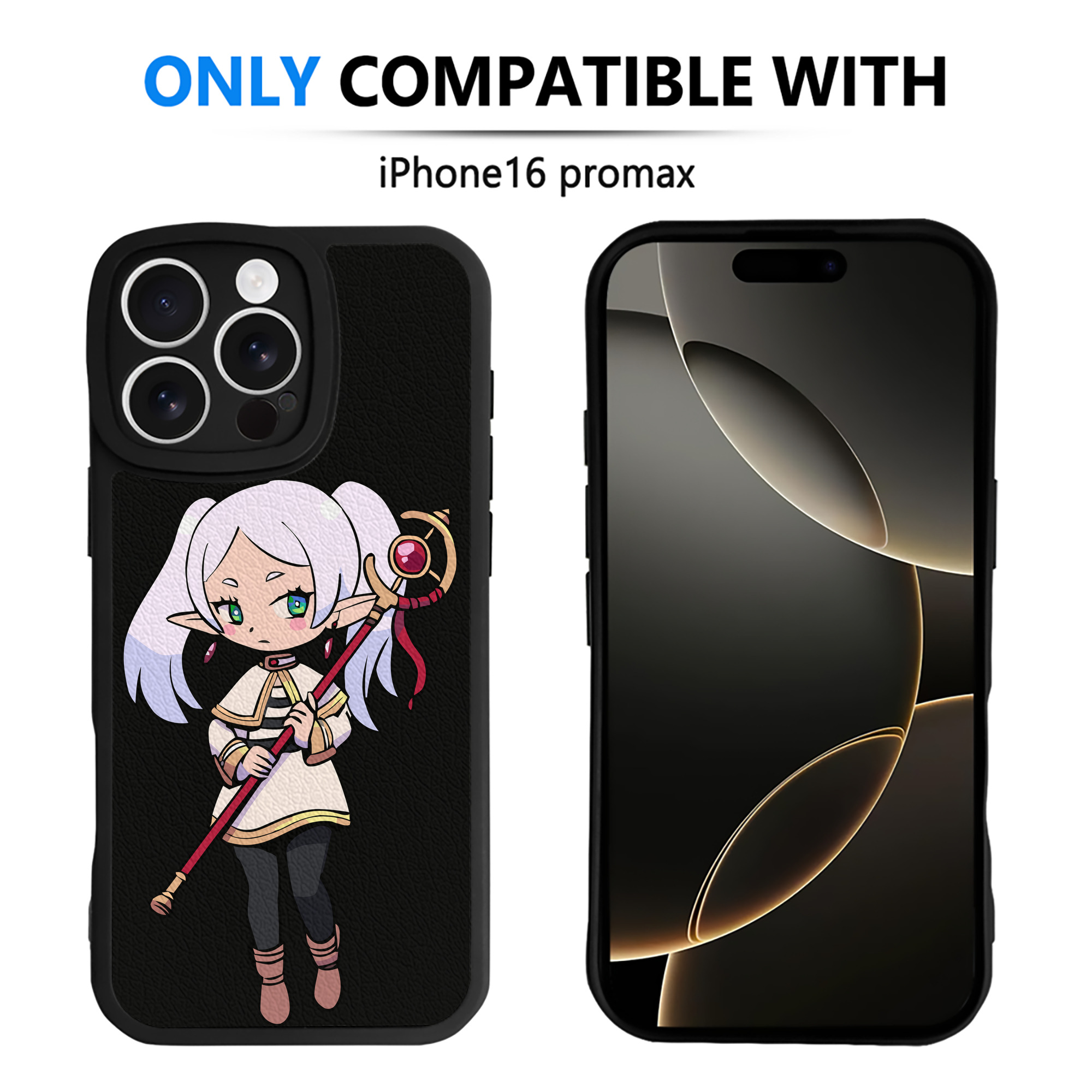 （画像用） 葬送のフリーレン Frieren 【iPhone 16シリーズ対応】シリコンスマホケース（レザー調） 材質：シリコン